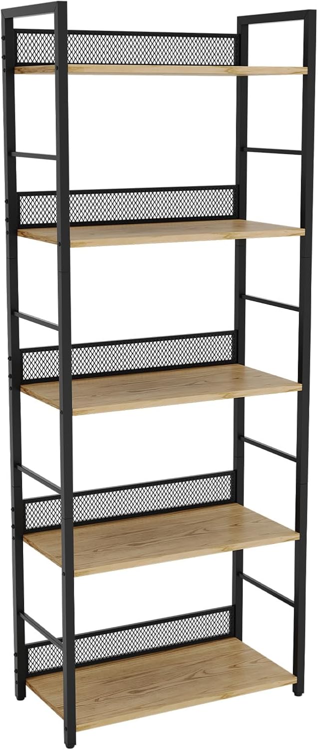 Bookshelf 5 Tier - 5-Tier Bookshelf Industrial Multi-layer Small Cart