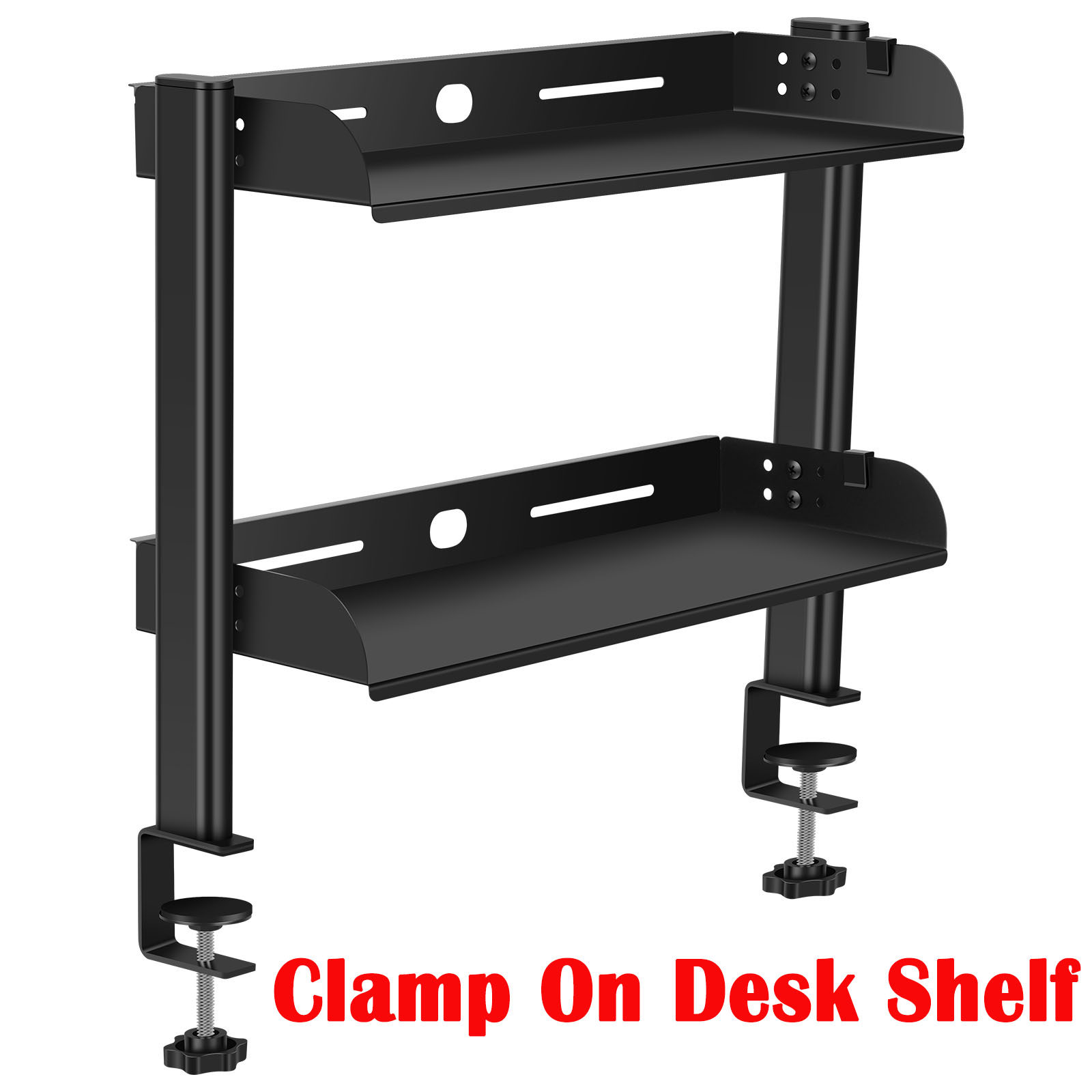 Wall Mounted Desk Fold - 2 Tiers Clamp-on Desk Shelf No