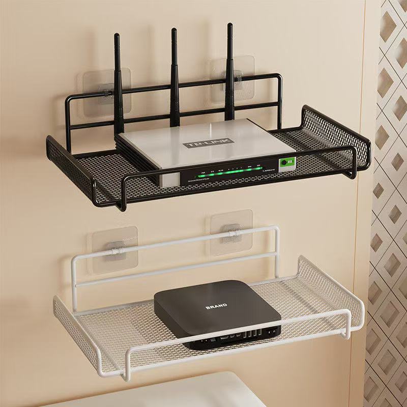 Locker Storage Metal - Stainless Steel Wall-Mounted Router Shelf No-Drill