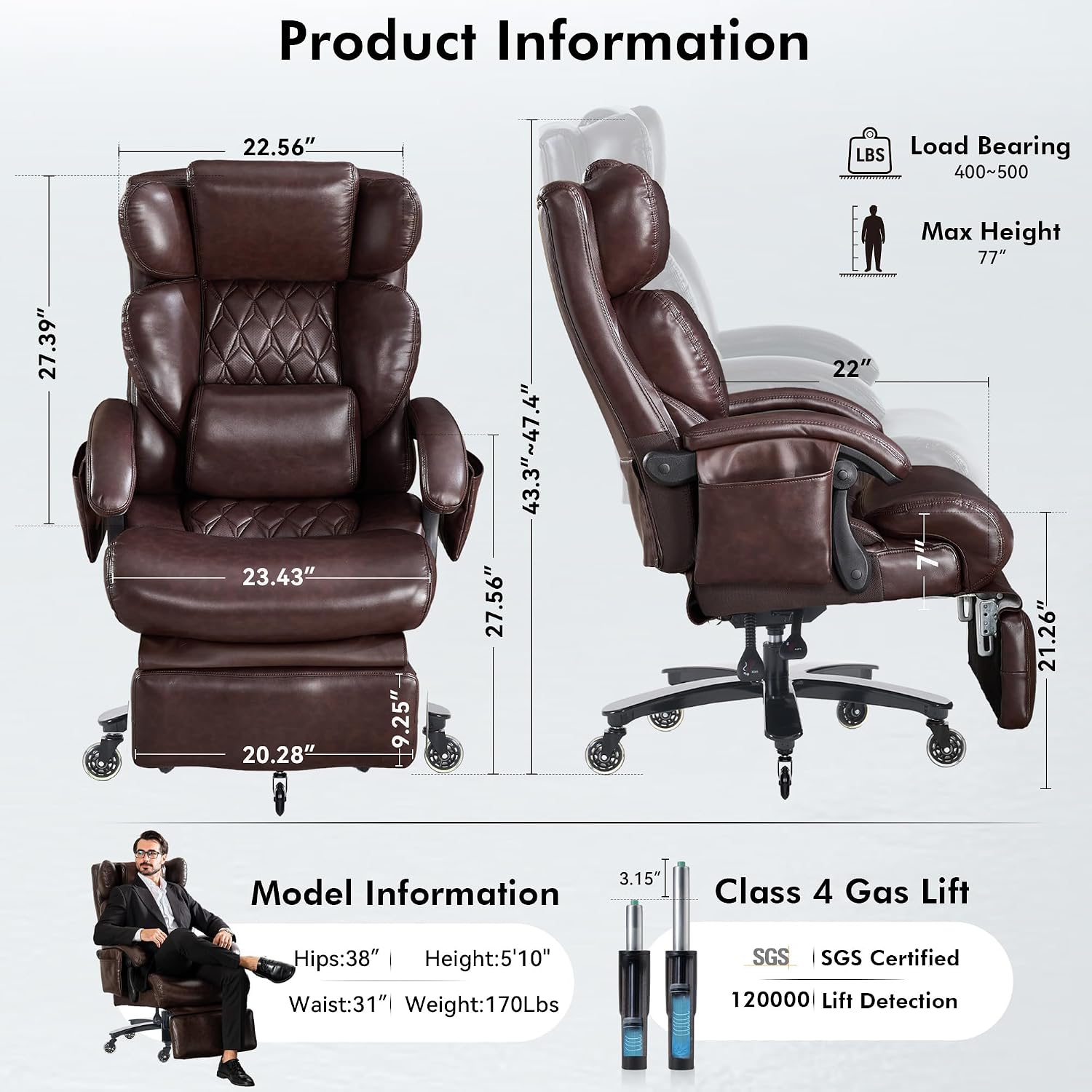 Office Footrest Cushion - Big & Tall Ergonomic Office Chair