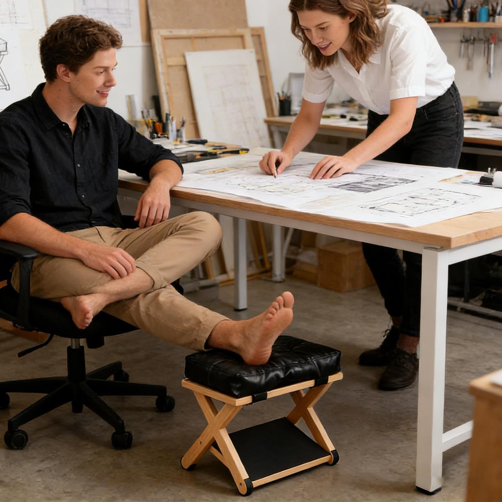 Under Desk Foot Rest Wooden Do - огляд і ціна Office Footrest Cushion