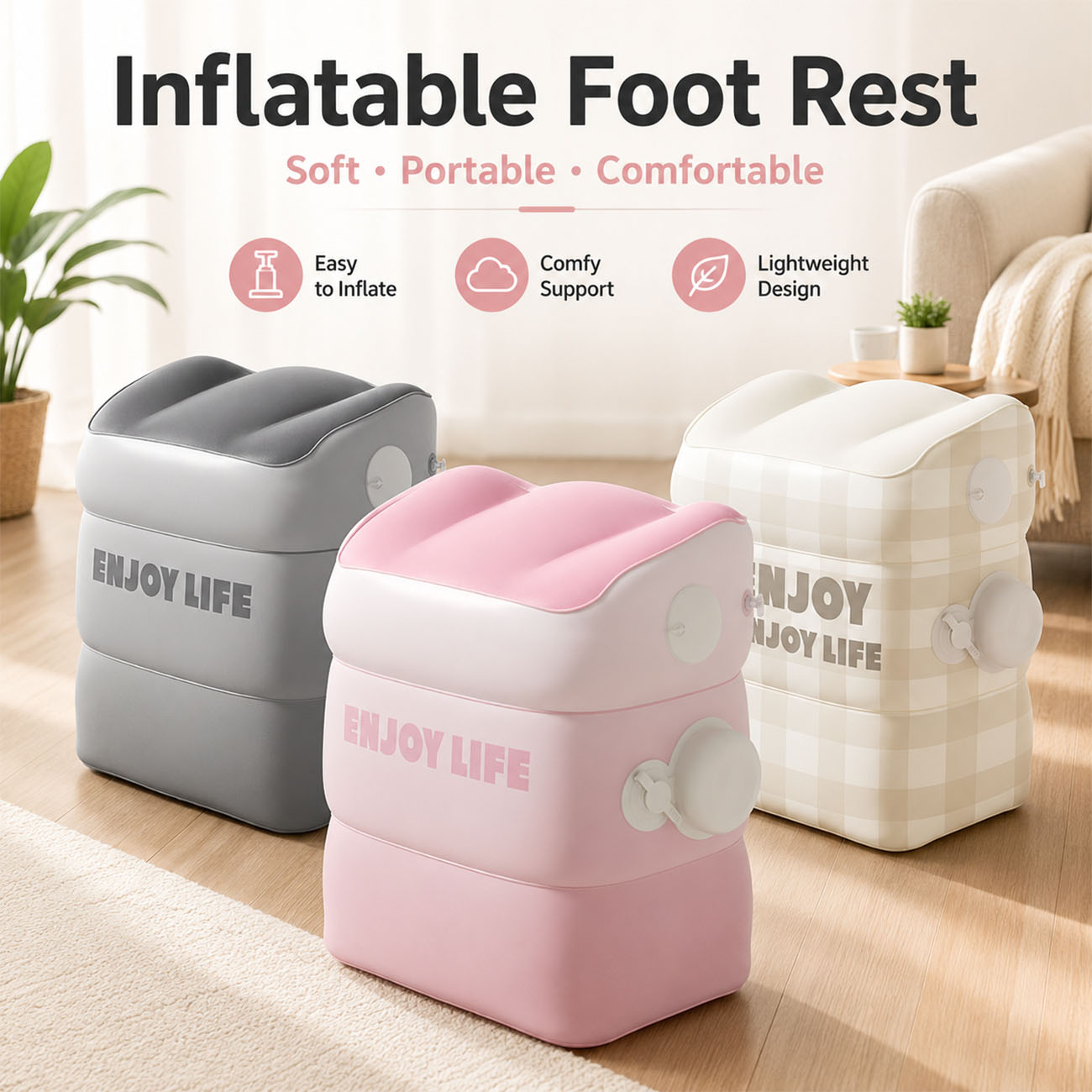 1PC Inflatable Foot Rest for A - огляд і ціна Office Footrest Cushion