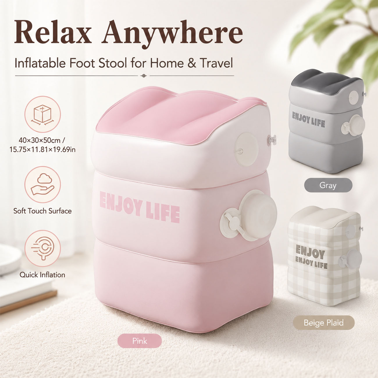1PC Inflatable Foot Rest for A - огляд і ціна Office Footrest Cushion
