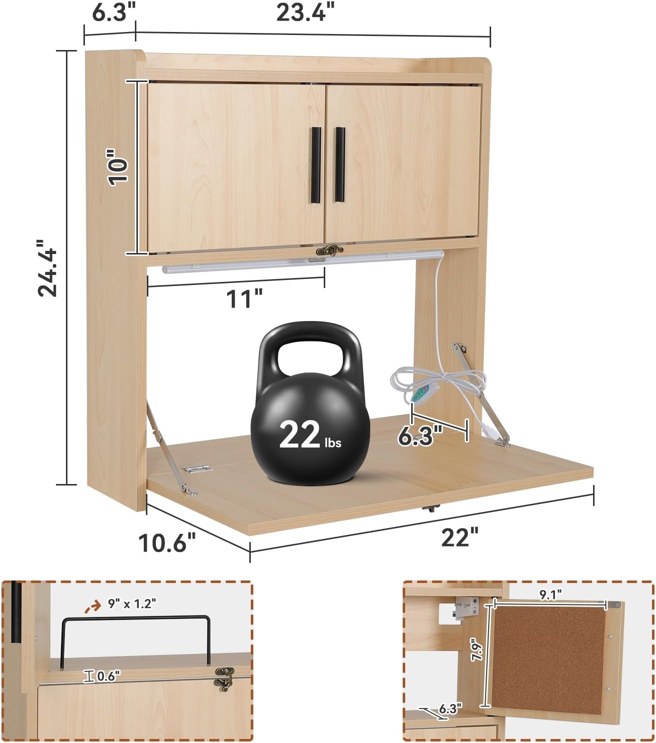 ARTETHYS Wall Mounted Desk Fol - огляд і ціна Wall Mounted Desk Fold
