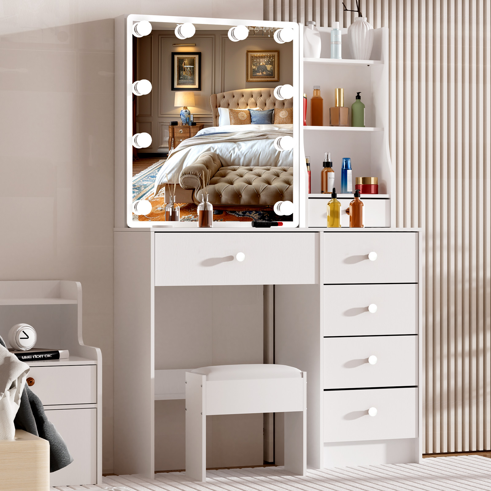 Modern White Makeup Vanity Des - огляд і ціна Office Furniture Okc