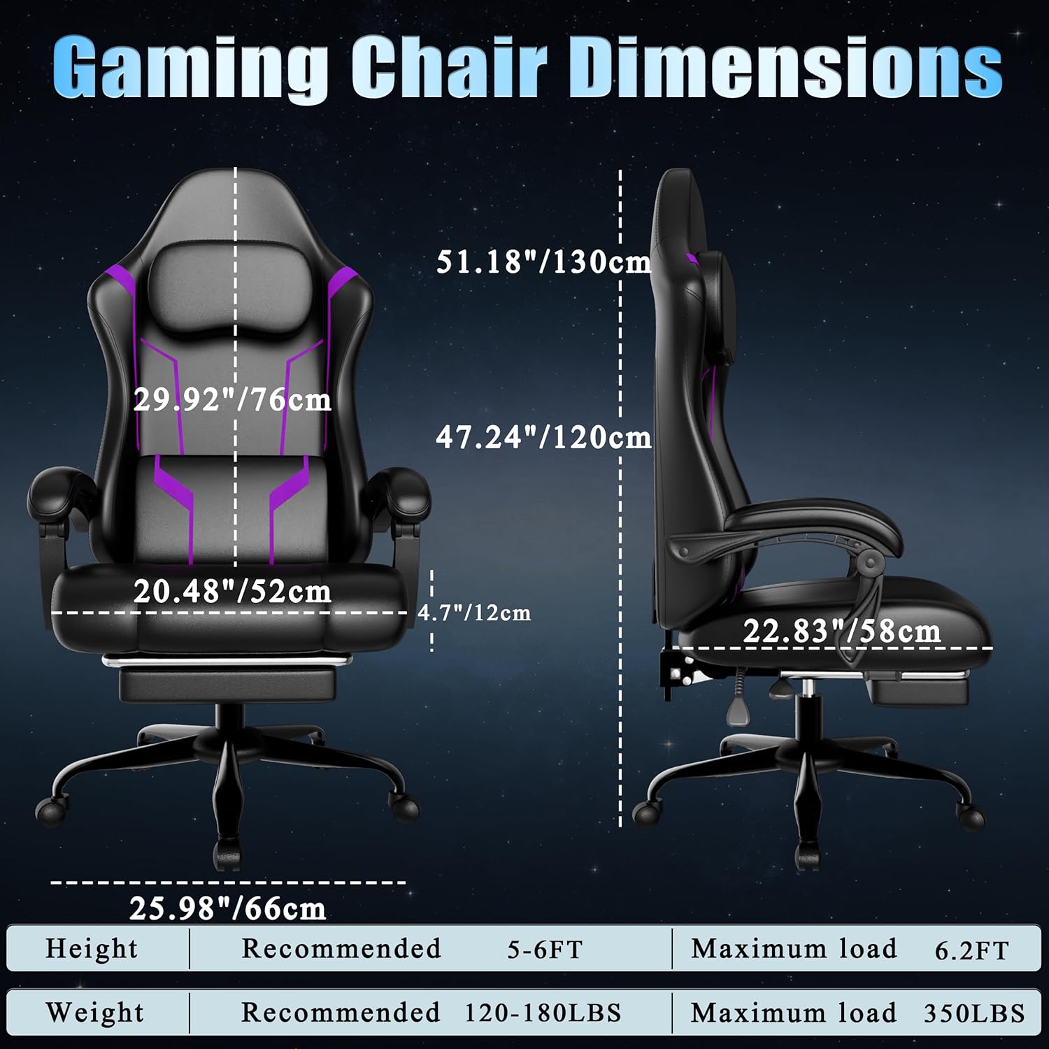 Ergonomic Gaming Chair with Po - огляд і ціна Office Footrest Cushion
