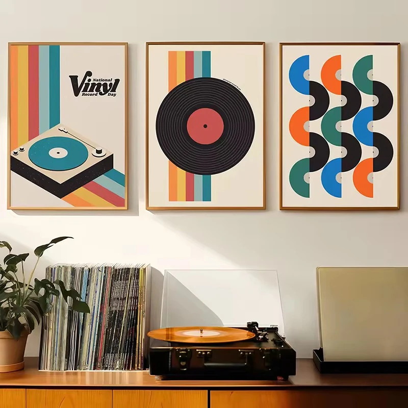 Mid Century Vinyl Record Canva - огляд і ціна Office Furniture Loft