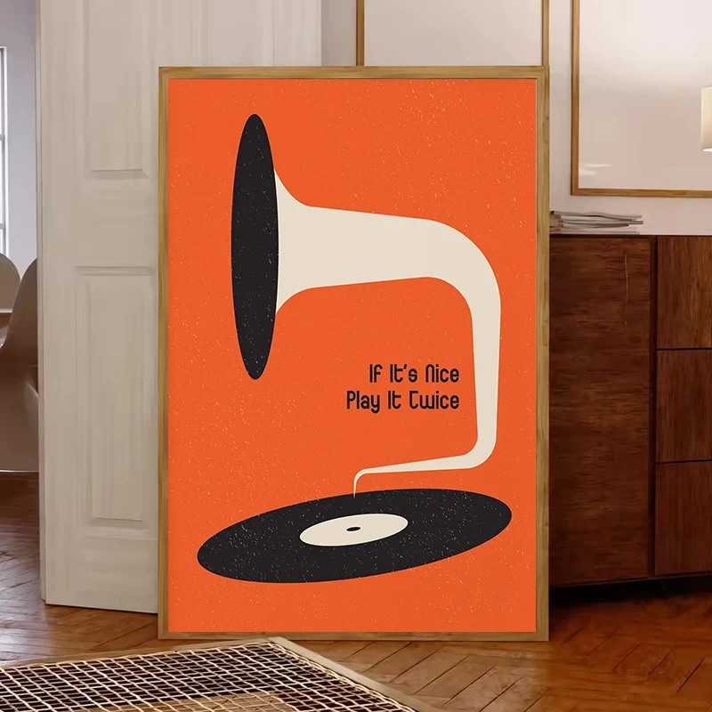 Mid Century Vinyl Record Canva - огляд і ціна Office Furniture Loft