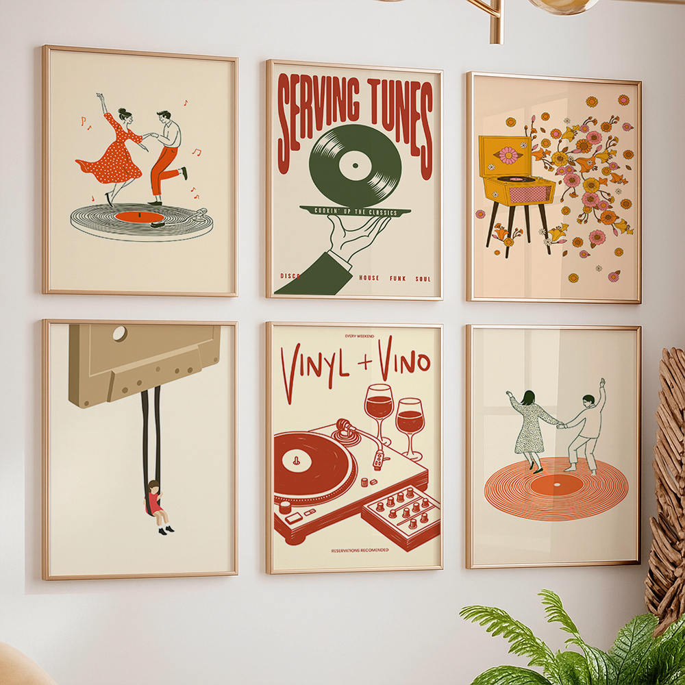 1pc Vintage Music Canvas Poste - огляд і ціна Office Furniture Loft