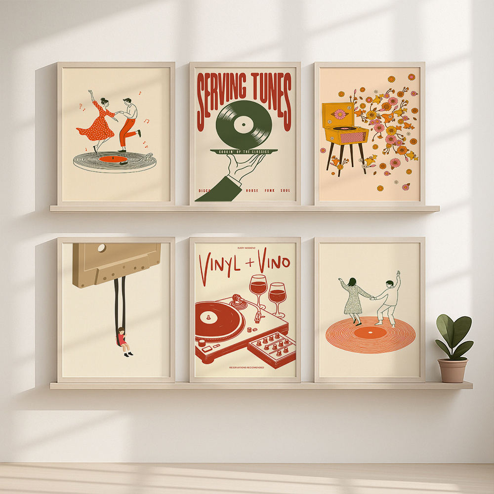 1pc Vintage Music Canvas Poste - огляд і ціна Office Furniture Loft