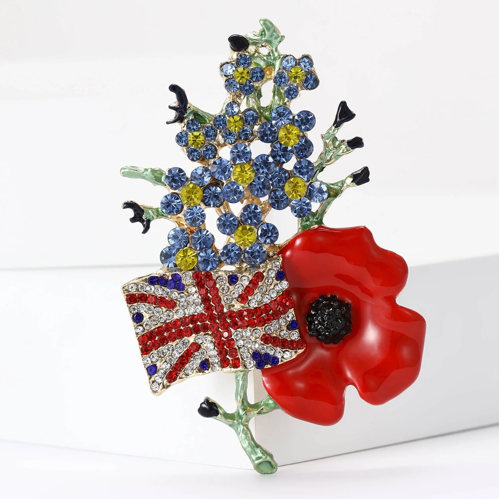 1PC Enamel Poppy Flower Wreath - огляд і ціна Office Furniture Hon