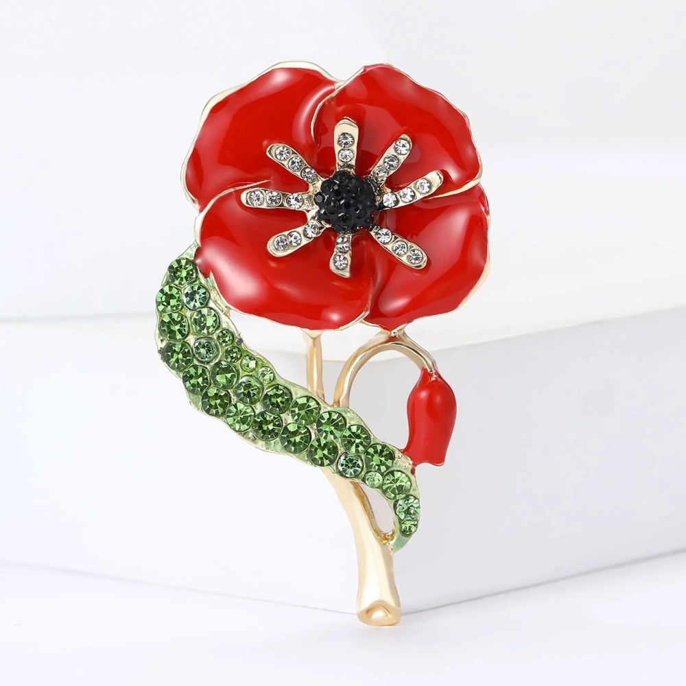 1PC Enamel Poppy Flower Wreath - огляд і ціна Office Furniture Hon