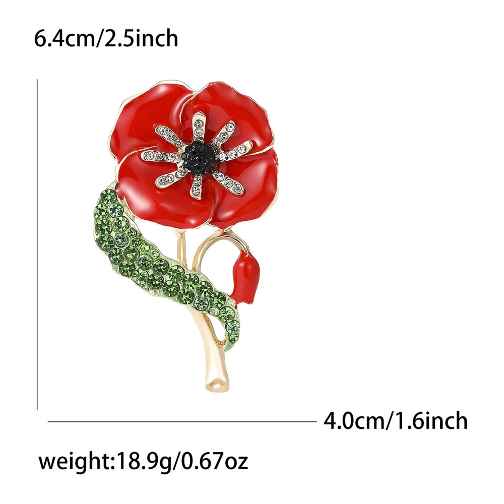 1PC Enamel Poppy Flower Wreath - огляд і ціна Office Furniture Hon