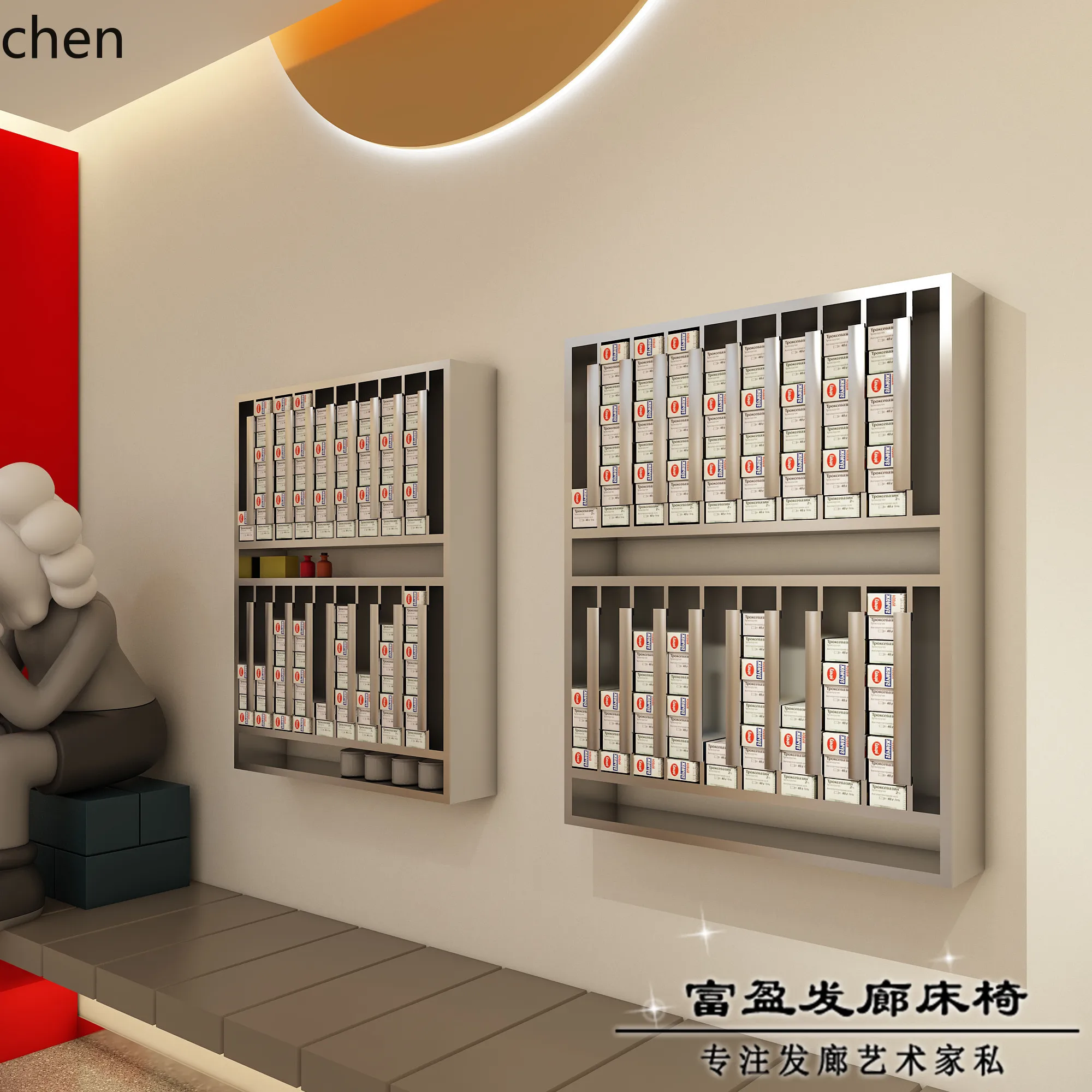 H5.22 storage rack, hair salon - огляд і ціна Locker Storage Metal