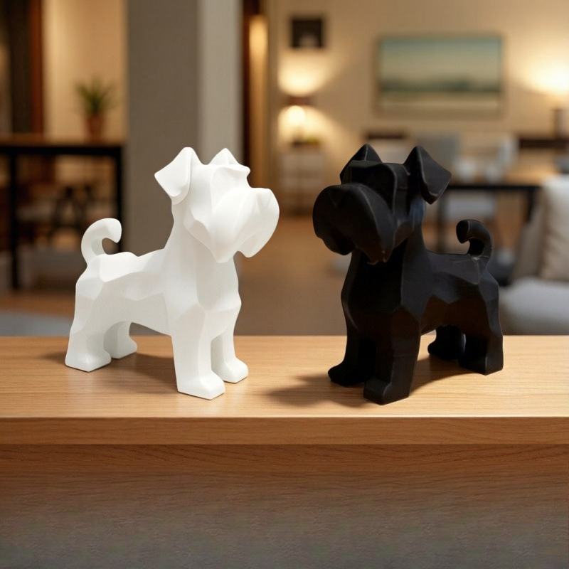 Schnauzer Dogs Figurines Resin - огляд і ціна Office Furniture Hon