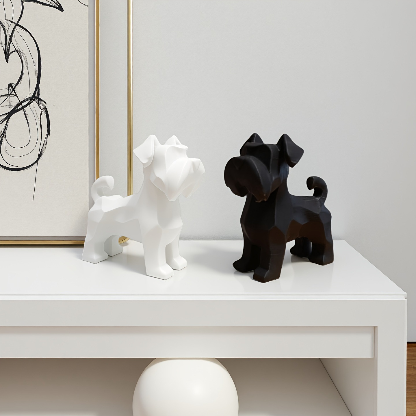 Schnauzer Dogs Figurines Resin - огляд і ціна Office Furniture Hon