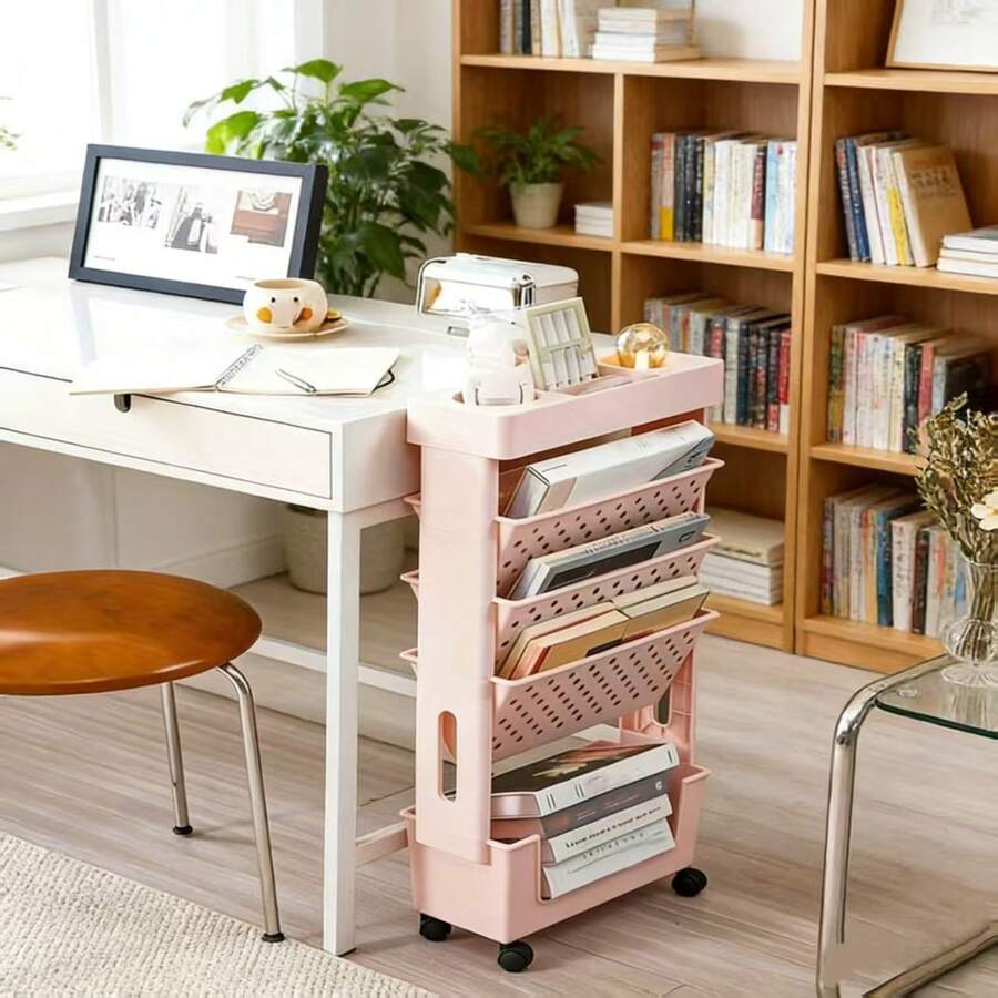 5-Tier Rolling Storage Cart Wi - огляд і ціна Bookshelf 5 Tier