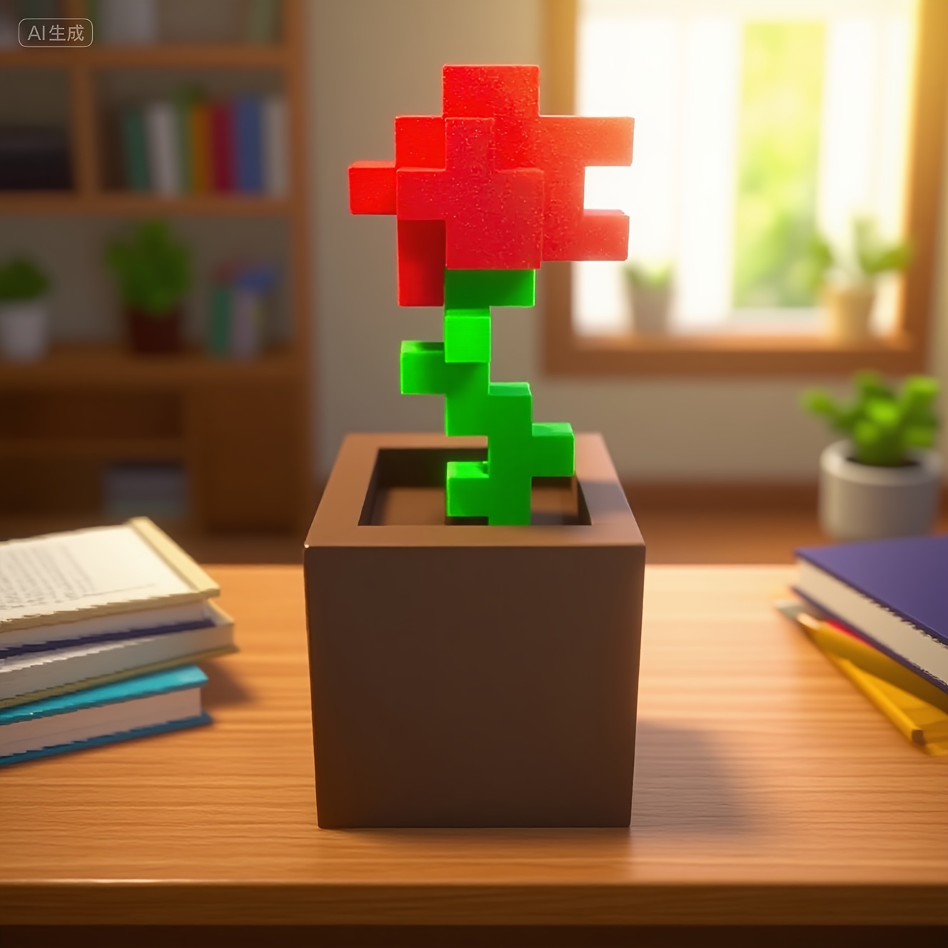 1 Piece Pixel Rose Flower Orna - огляд і ціна Office Furniture Hon