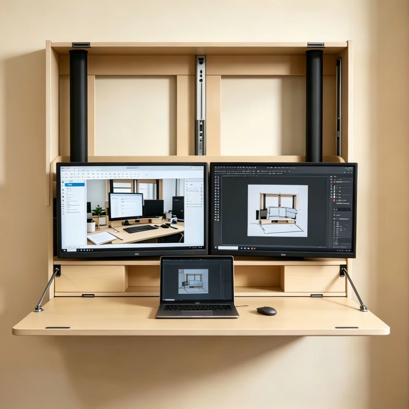 Space Saving Home Workstation  - огляд і ціна Wall Mounted Desk Fold
