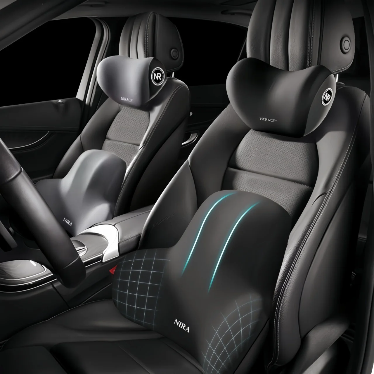 Car Seat Neck Pillow & Lumbar  - огляд і ціна Office Furniture Heaven